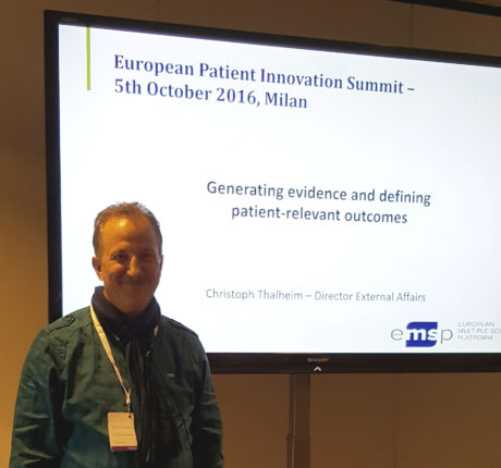 EMSP's Christoph Thalheim at the European Patient Innovation Summit 2016